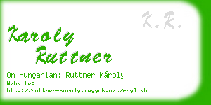 karoly ruttner business card