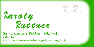 karoly ruttner business card